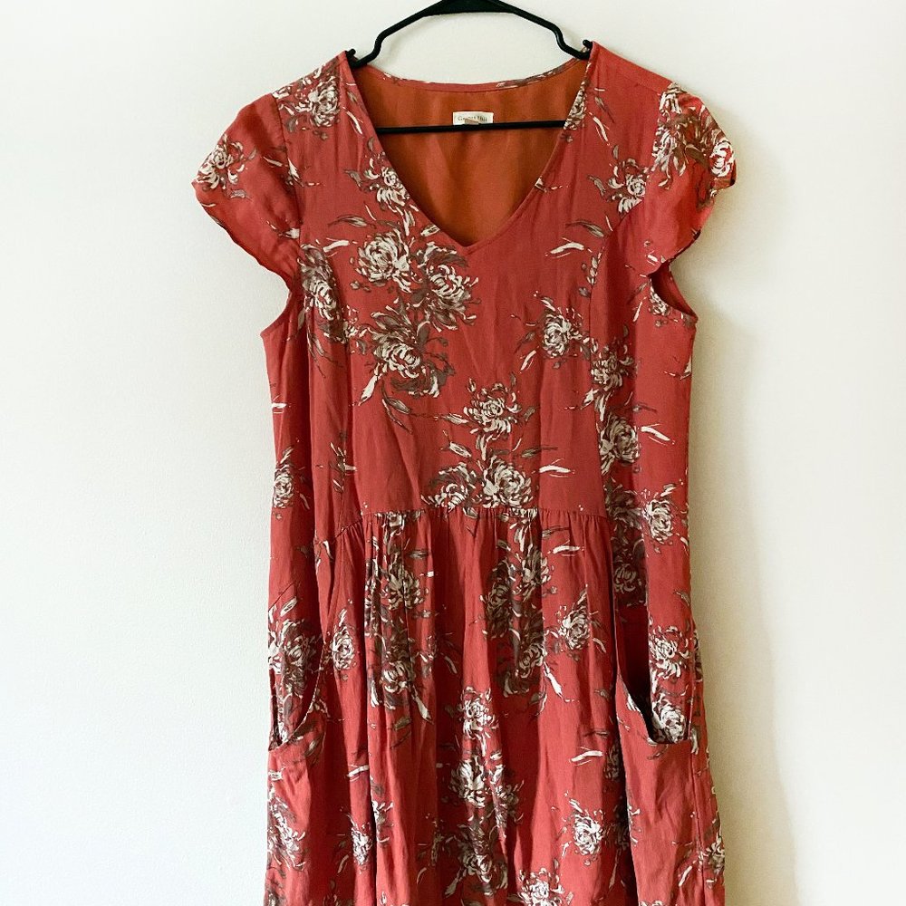 ⚡️SALE⚡️Garnet Hill Cap Sleeve Floral Dress